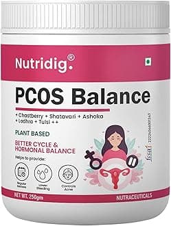 Plant Based PCOS Balance Powder | Natural Remedy For Hormonal Balance and Better Period Cycle, 250g | Enriched with Shatavari, Ashoka, Bhringraj, Chastberry | FSSAI Approved Formulation