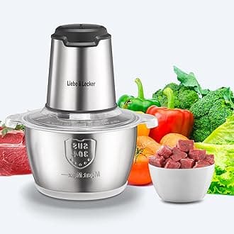 Food Processor, Meat Grinder with 1 Bowl 8 Cup, Electric Food Chopper with 4 Large Sharp Blades for Meat, Fruits, Vegetables, Baby Food, Nuts, 2 Speed