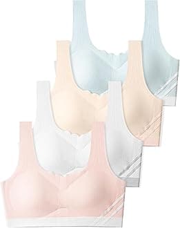 Training Bras for Girls 10-16 Sports Seamless Bra Design with Removable Padding Bras