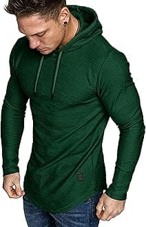 LexiartMens Fashion Athletic Hoodies Sport Sweatshirt Solid Color Fleece Pullover