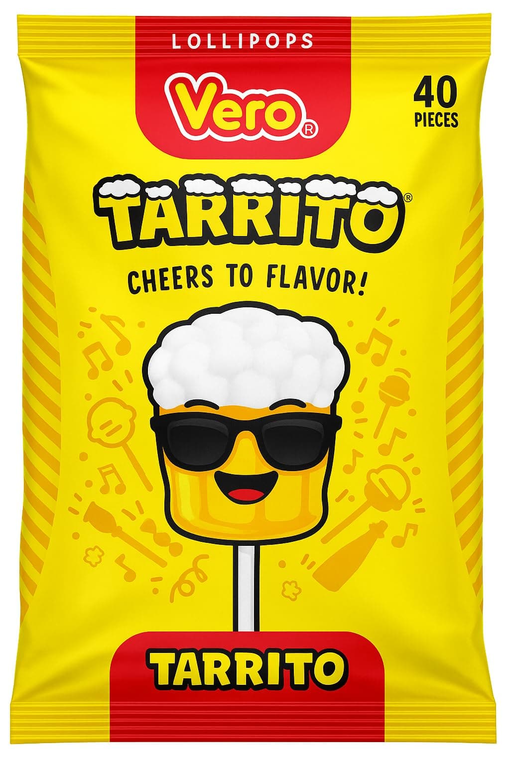 Mexican Candy Tarrito Fruit Flavored Lollipops - 40Piece