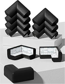Table Corner Protectors for Baby,Baby Proofing Edge Protectors, Foam Soft Baby Safety Guards Products,Suitable for Furniture Fireplace Coffee Desk Cushion,Sharp Corners Bumper (Black)