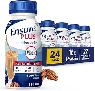 Plus Nutrition Shake with 16 grams of protein, Meal Replacement Shakes, Butter Pecan, 8 fl oz, 24 count