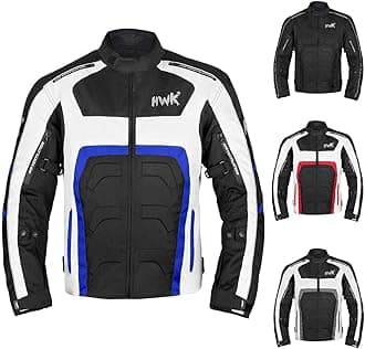 HWK Spyder Motorcycle Jacket for Men with Weather Resistant Cordura Textile Fabric for Enduro Motocross Jacket