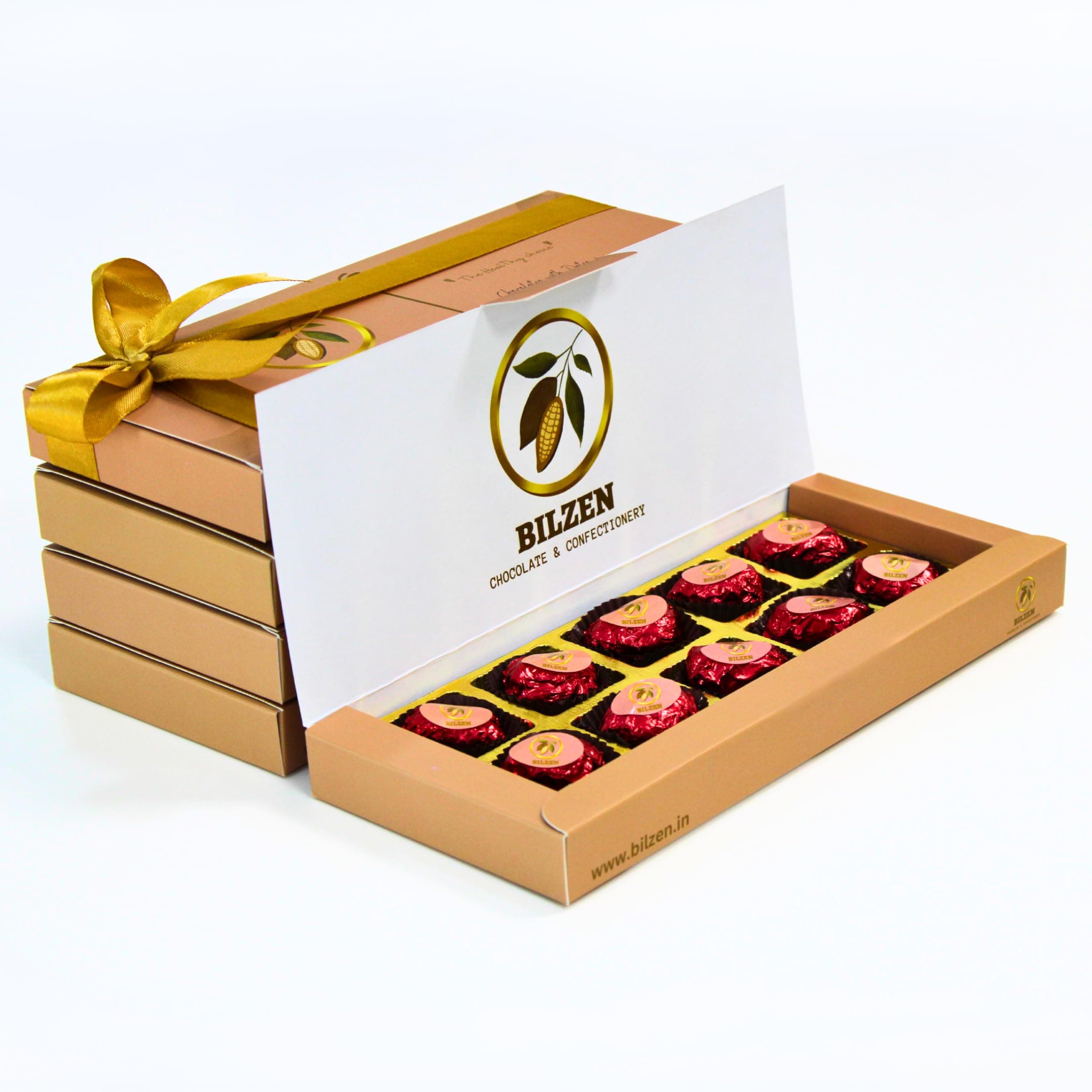 Gourmet Dark Chocolates With Dates And Roasted Hazelnuts Gift Box | No Preservative I No Added Sugar | Healthy Snacks | 10 Piece, Pack of 1