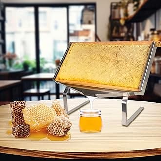 Honeycomb Frame Display Stand, Stainless Steel Honey Uncapping Holder, Beekeeping Honeycomb Holder Stand for Restaurants, Bakeries, Honey Exchange Club