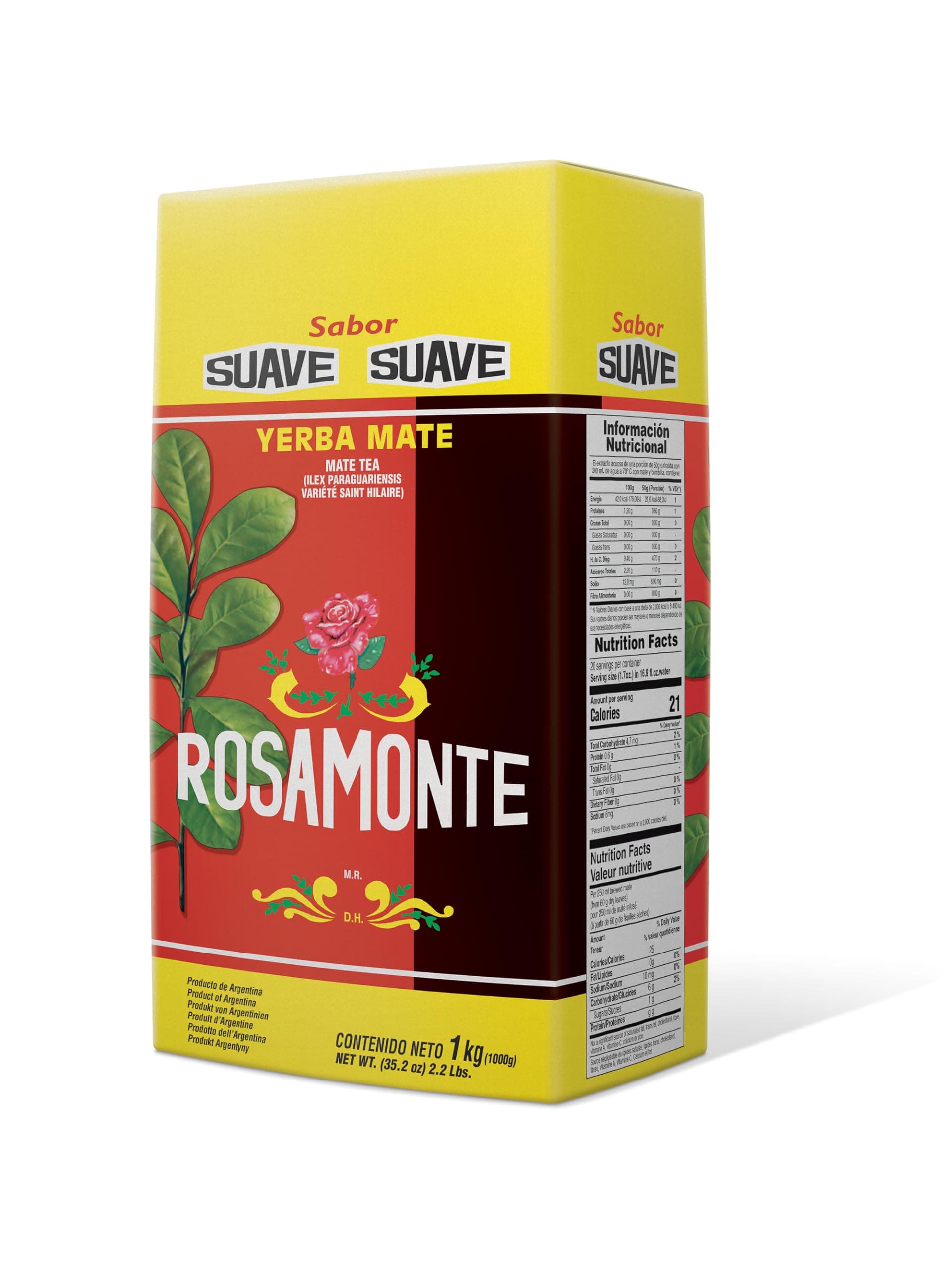 Rosamonte Yerba Mate - Suave (light) 2.2 lbs (1kg)
