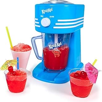 40-Ounce Frozen Beverage Station Perfect for Slush Drinks, Snow Cones, Margaritas, Daiquiris, Stainless Steel Blades, Cord Storage, Blue