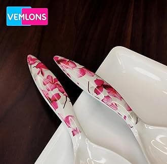 Vemlons Serving Spoon Long Handled Serving Spoon Melamine, Tableware (Set of 4)