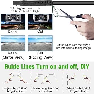 Rohent DohonesBest Backup Camera Single Power for Car/RV/Pickup/Truck Easy Installation 4.3' Monitor Driving/Reversing High-Speed Observation System Parking Asistance System