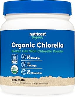 Organic Chlorella Powder 16oz (1LB) - 3g Per Serving