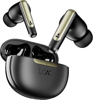 Airdopes 141 Elite ANC (2025), ANC(~35dB), 4Mics ENx Tech, 42H Battery, Fast Charge,Stream Ad Free Music via App Support, IPX5, Bluetooth Earbuds, TWS Ear Buds Wireless Earphones with mic (Black)