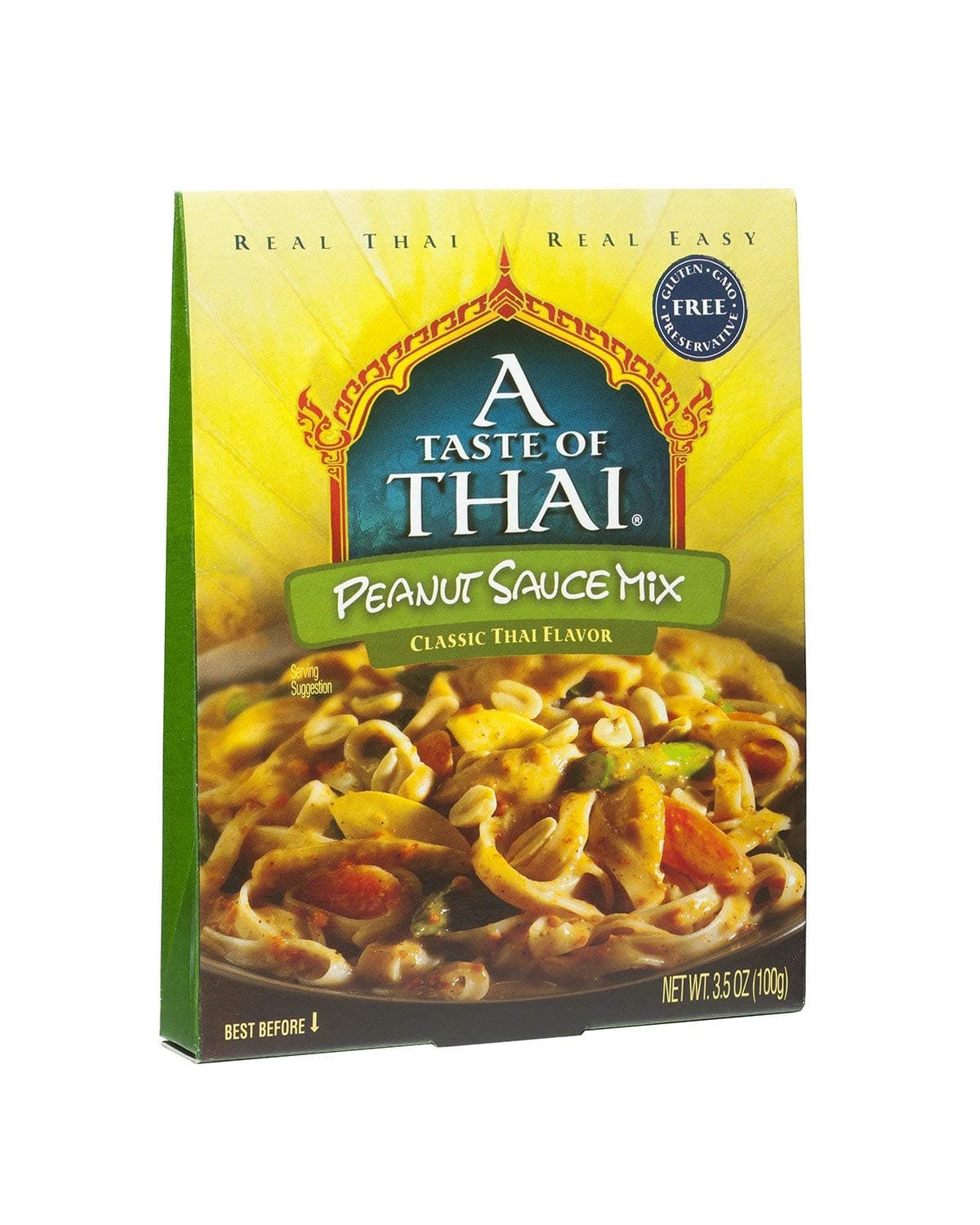 Peanut Sauce Mix Packets | Authentic Thai-Style Sauce with Ground Peanuts & Traditional Spices | Ready in Minutes | No Artificial Flavors | Non-GMO, Gluten-Free – (6 Pack, 3.5 oz Each)