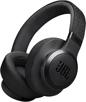Live 770NC - Wireless Over-Ear Headphones with True Adaptive Noise Cancelling with Smart Ambient, Up to 65 Hours of Battery Life, Comfort-fit Fabric Headband & Carrying Pouch (Black)