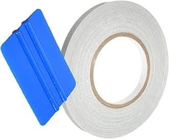 Clear Gloss Car Door Edge Sealing Paint Finish Protector Strip Roll (0.5" x 160ft Roll w/Squeegee)