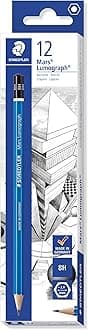 STAEDTLER 100-8H Mars Lumograph Graphite Pencils for Drawing & Sketching- 8H (Box of 12)