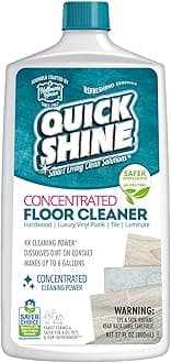 Quick Shine Multi Surface Concentrated Floor Cleaner 27oz Use on Hardwood, Laminate, Luxury Vinyl Plank LVT, Tile & Stone Dirt Dissolving & Powerful Cleaning Makes 27 Gallons