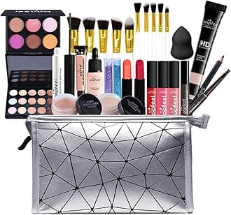 FantasyDayAll-in-one Makeup Set Gift Surprise | Full Makeup Kit for Women Cosmetic Essential Starter Bundle Include Eyeshadow Palette Lipstick Blush Foundation Concealer Face Powder Lipgloss Brush