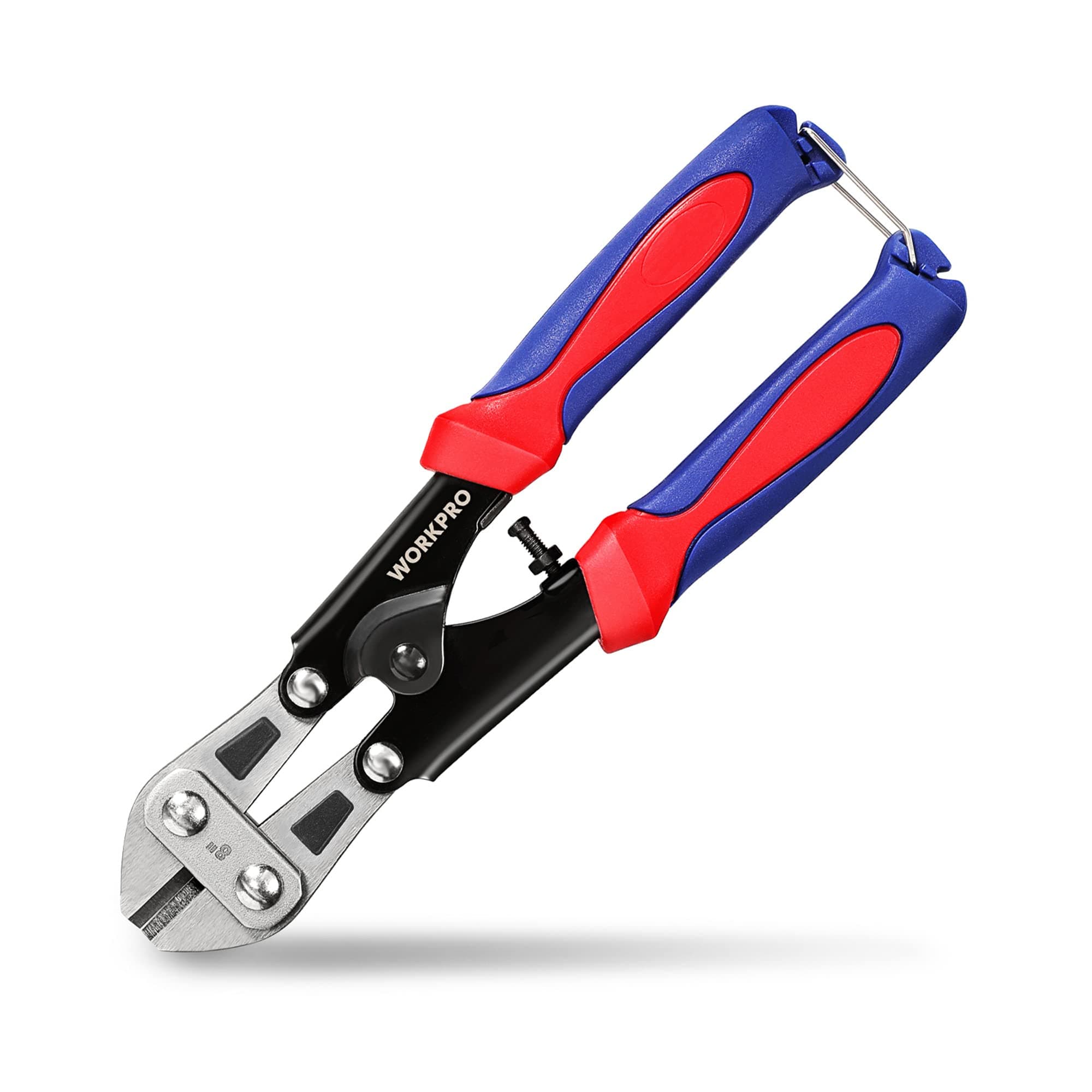 WORKPRO Mini Bolt Cutter 8 Inch / 200 mm, Cr-V Steel Heavy Duty Wire Cable Cutter, Spring Snips Clippers with Soft Anti-Slip Handle