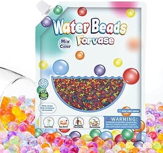 MadeTop 160,000Pcs Rainbow Mix Gel Water Beads for Vases,Color Water Beads,Non Toxic Water Beads for Plants,Vase Filler,Floating Candles,Wedding and Home Decoration,Jelly Beads for Vases