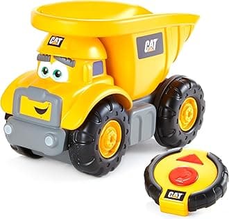 Construction Toys, Junior Crew Lil' Movers Remote Control Truck, RC Car + Dump Truck, Working Headlights, with Child Friendly Controller