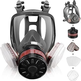 Weidahh Survival Nuclear and Chemical Gas Mask Reusable Full Face Mask with Activated Carbon Filter