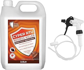 Bed Bug Killer Spray 2.5L Cyper RTU - Effective Bed Bug and Insect Treatment,...