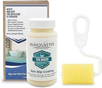 Tub Guard Anti Slip - White Bathtub & Shower Grip Textured Non Slip Coating for Slippery Tubs or Shower Floors - 4 oz. (4 Tubs or Shower Pans)