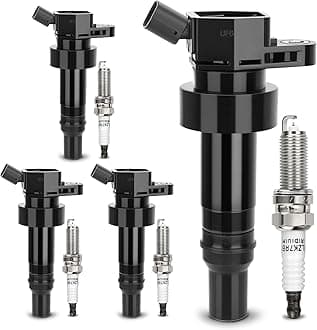UF652 Ignition Coil &93815 Double Iridium Spark Plug for 2012-2020 HYUNDAI Accent,2012-2017 HYUNDAI Veloster/2012-2020 Kia Rio,2012-2019 Kia Soul Replaces#273012B100 C1803 GN10634 5C1860
