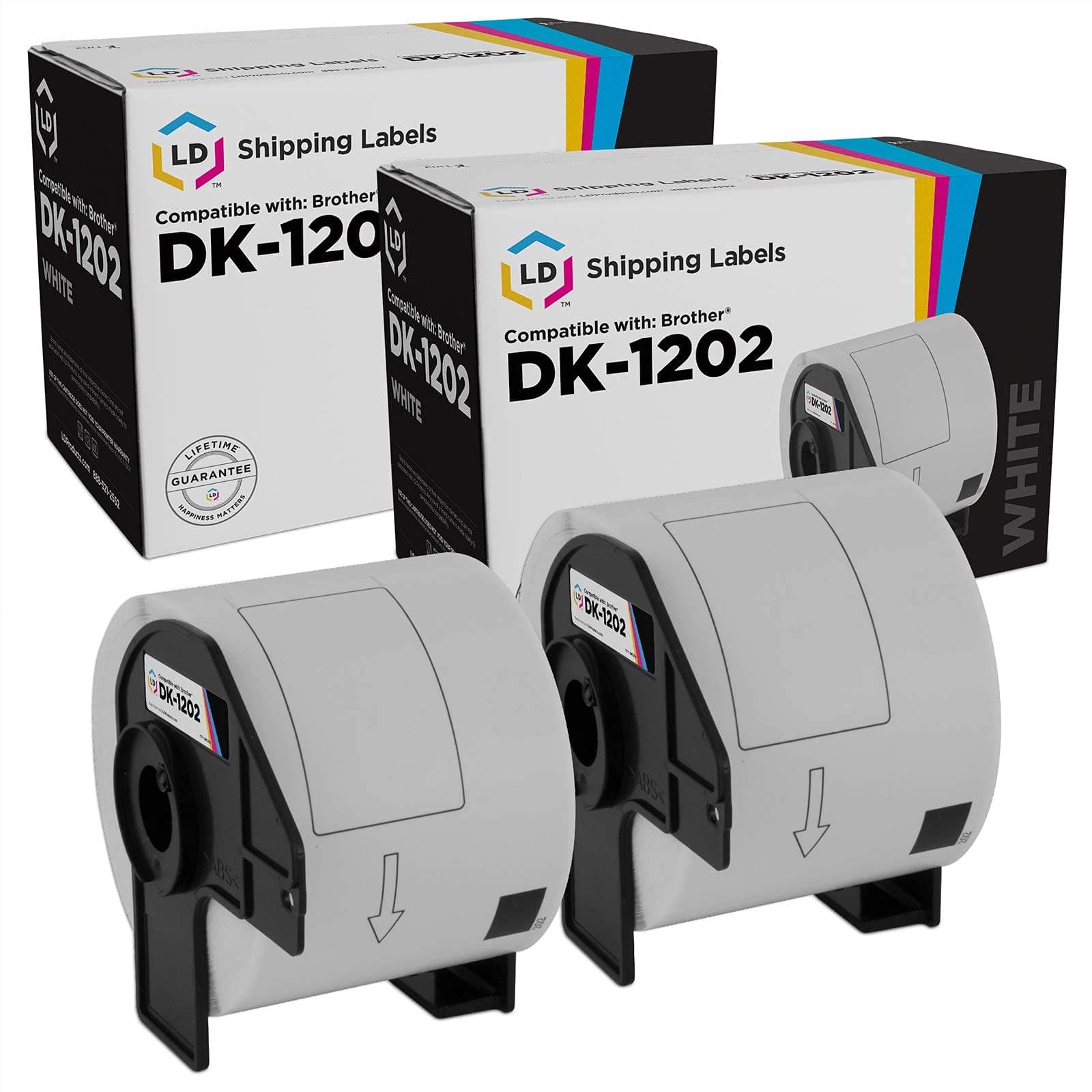 LD Product Compatible Replacement Labels for Brother DK-1202 2.4 in x 3.9 in (300 Labels, 2-Pack) Compatible Brother QL-1050 QL-1050N QL-500 QL-550 QL-570VM QL-650TD QL-700 QL-710W QL-720NW and More
