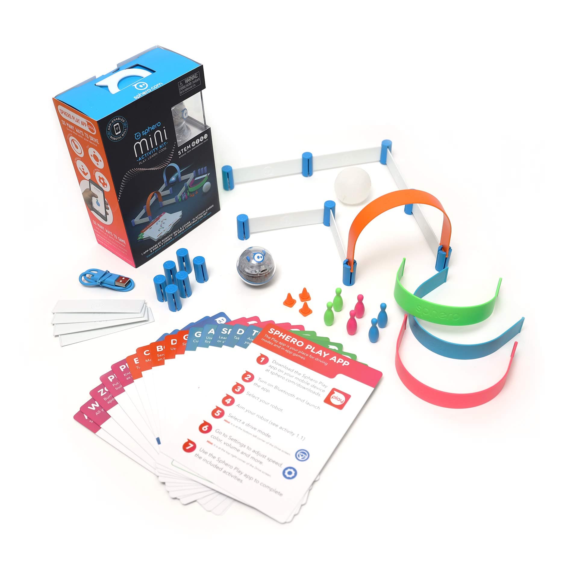 Mini Activity Kit - App-Enabled Coding Robot - 55 Piece Construction Set & Activity Cards - STEM Educational Toy for Kids - Bluetooth Connectivity - Interactive & Fun Learning for Ages 8+