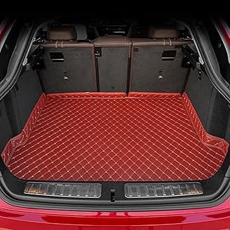 Car Trunk Mat for Kia Soul 2010 2011 2012 2013 2014 2015 2016, Custom Fit PU Leather Cargo Liner, All-Weather Waterproof Rear Trunk Liner Protector, Auto Interior Accessories