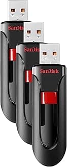 SanDisk 128GB Cruzer Glide USB 2.0 Flash Drive - SDCZ60-128G-B35 (Pack of 3)