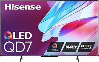 Hisense 75-Inch Class QD7 Series QLED 4K UHD Google Smart TV (75QD7N) - QLED, Native 144Hz, Motion Rate 240, Direct Full Array, Game Mode Pro, Alexa Compatibility