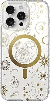 LONLI Hue - for iPhone 15 Pro Case [Compatible with Magsafe] - Cosmic Stars Phone Case - [360° Shock-Absorbent Bumper] - Cute, Unique and Aesthetic Phone Cover for Girls and Women