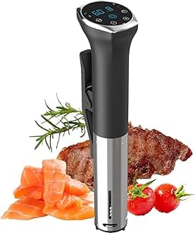 Karinear Sous Vide Machine 1100W Immersion Circulator with Temperature Time LED Display Stainless Steel Touch Control Silent Style for All Bodybuilder
