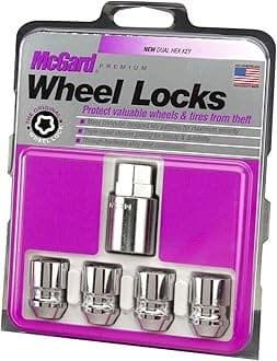 McGard 24157 Chrome Cone Seat Wheel Locks (M12 x 1.5 Thread Size) - Set of 4