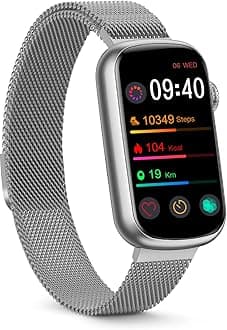 Slim Fitness Tracker with Blood Oxygen, Blood Pressure, 24/7 Heart Rate and Sleep Tracking, IP68 Waterproof Activity Trackers and Smart Watches with Step Tracker, Pedometer for Women Men