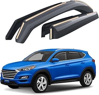 Goodyear Shatterproof in-Channel Window Deflectors for Hyundai Tucson 2016-2021, Rain Guards, Window Visors for Cars, Vent Deflector, Car Accessories, 4 pcs - GY007963