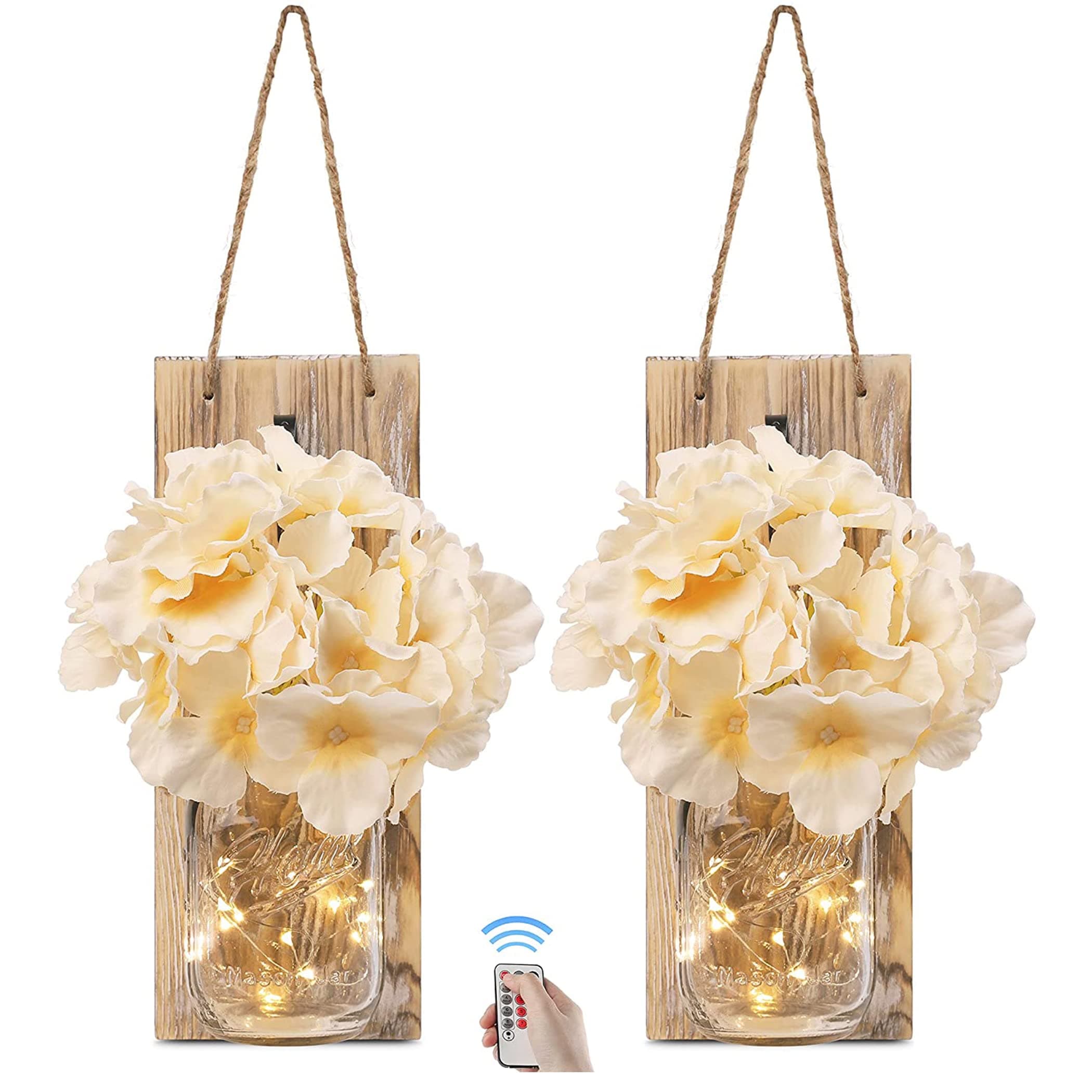 Rustic Mason Jar Wall Decoration Handmade Wall Hanging Decoration