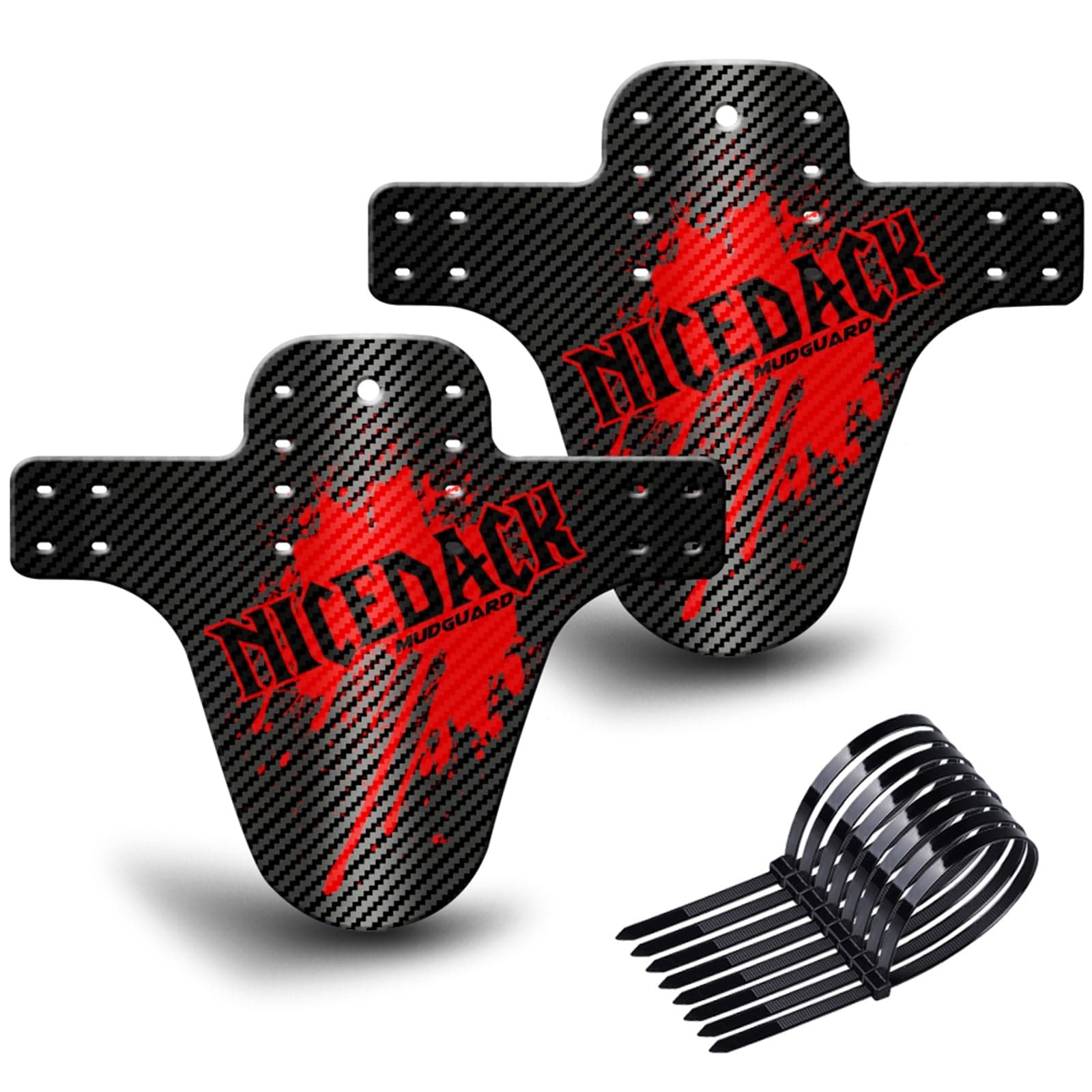 NICEDACK Mud Guard, 2Pcs MTB Bicycle Mudguards for 26" 650B 27.5" 29" MTB Mountain Bike Rear and Front Mudguard Fender