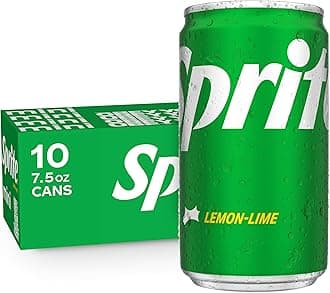 Lemon Lime Soda Soft Drinks, 7.5 fl oz, 10 Pack,Cans