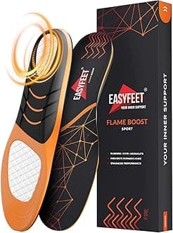 EASYFEET{New 2022} Sport Athletic Shoe Insoles Men Women - Ideal for Active Sports Walking Running Training Hiking Hockey - Extra Shock Absorption Inserts - Orthotic Comfort Insoles for Sneakers Running Shoes