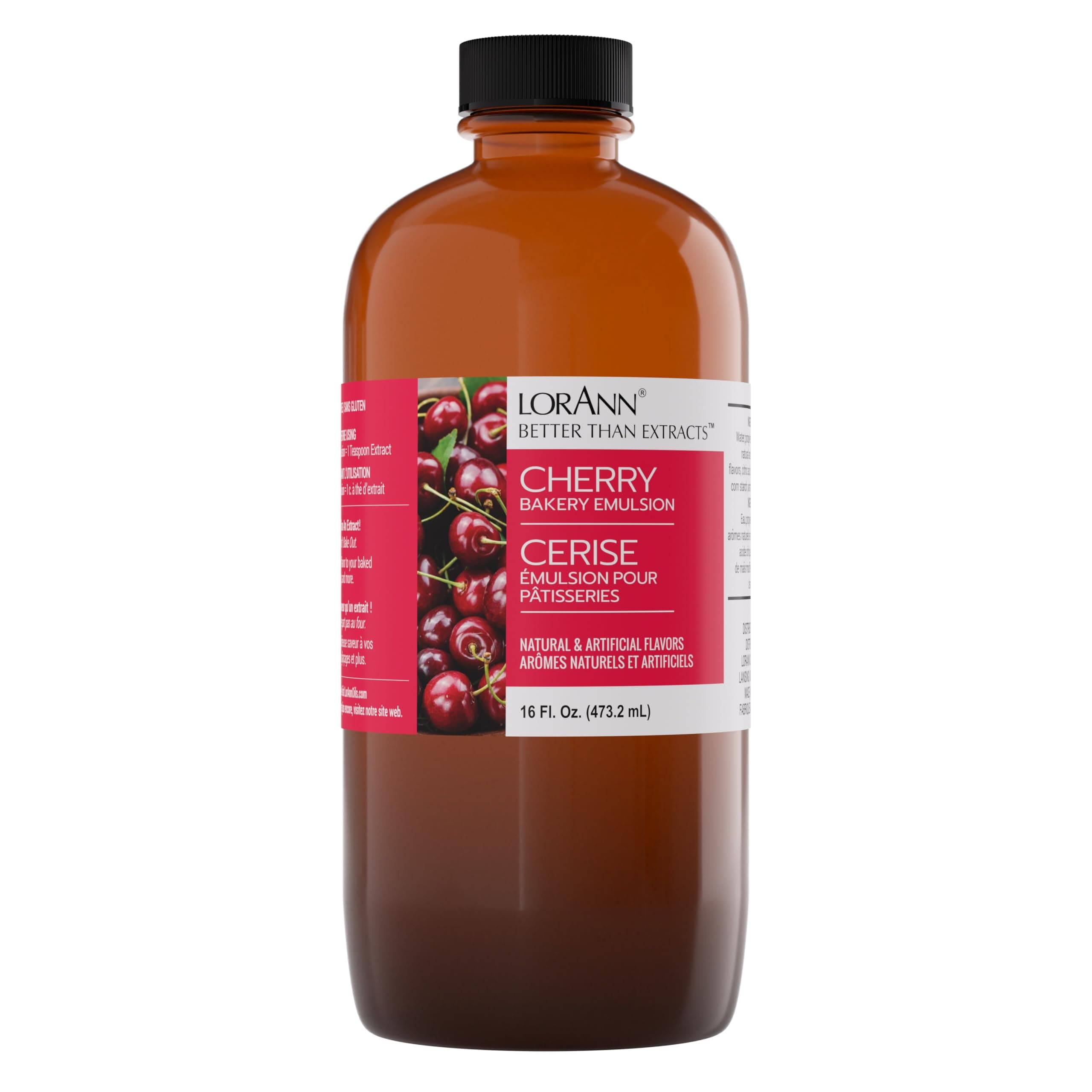 LorAnn Oils Cherry Bakery Emulsion: Authentic Flavor, Perfect for Enhancing Fruit Undertones in Baked Goods, Gluten-Free, Keto-Friendly, Extract Alternative Essential for Your Kitchen, 16 Oz