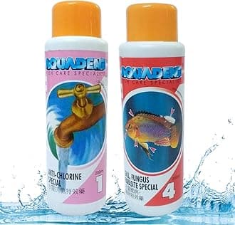 Jainsons Pet Products Aquadene Aquarium Fish Care Special Freshwater and Saltwater Effective Treatment for Fish Tank (200 ML, Anti-Chlorine, GILL, Fungus, Parasite)
