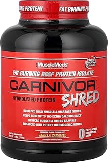 MuscleMeds Carnivor Shred Vanilla Caramel 3.8lb - Protein Isolate for Lean Muscle & Fat Loss