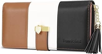 Pomelo BestWomens Wallet RFID Blocking Large Capacity Long Purse with 12 Card Slots, Zipper Phone Coin Pocket