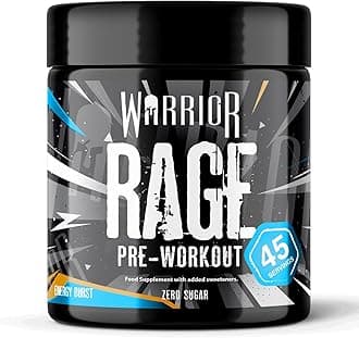 Warrior Rage Pre Workout Powder 392g (45 Servings) – 300mg Caffeine High Stim Energy Drink Supplement + Beta-Alanine, Creatine, BCAA, Taurine, Citrulline & Arginine AAKG for Muscle – Energy Burst