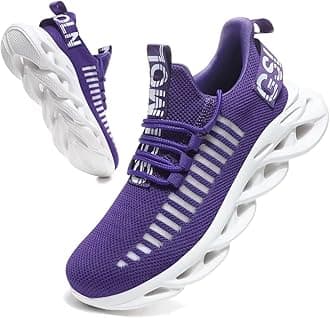 Jakcuz Women's Lace Up Walking Shoes Breathable Ultra Lightweight Sport Casual Ladies Girls Fashion Platform Sneakers