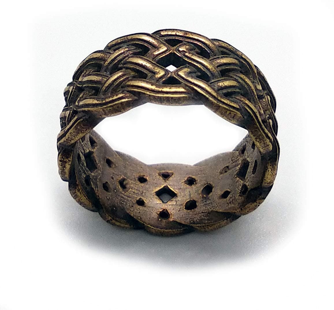 Celtic knot brass ring. Size 10
